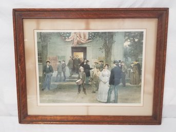 Framed 'President Lincoln's Call For Volunteers' Art Print By William Ladd Taylor 1900