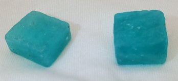 30 Carats Of Pariba Blue Amazonite 2 Pieces