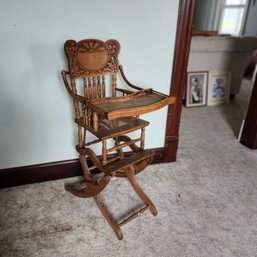 Antique Adjustable Highchair