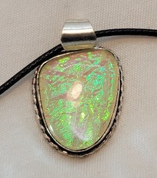 Silver Plated Manufactured Australian Triplet Opal 1' X 3/4'