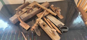Collection Of Vintage Wood Planers And Wood Working