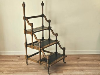 Leatherette Inset Library Steps