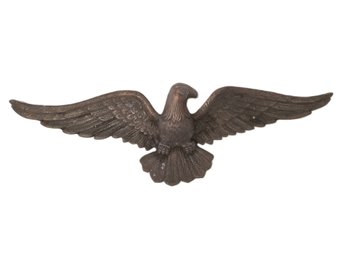 Vintage Brass Bronze American Bald Eagle Wall Hanging - 30 Inches