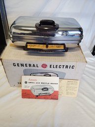 NOS Vintage GE General Electric Automatic Sandwich Grill & Waffle Maker Model 14G42 - Never Used