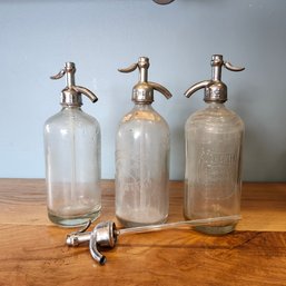 Three Antique Seltzer Jars