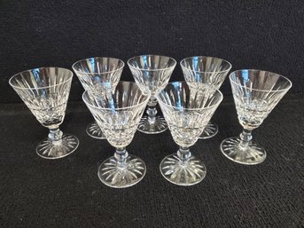 Seven Waterford Crystal Tramore 5  3/8' Water Stemware Glasses