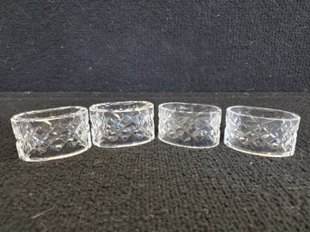 Four Waterford Crystal Alana Napkin Rings