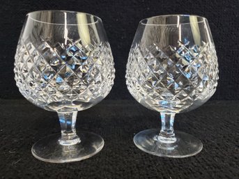 Pair Of Waterford Crystal Alana Brandy Glasses