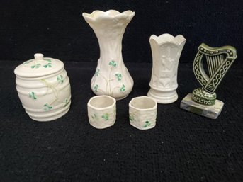 Grouping Of Vintage Irish Pottery & More - Belleek & Conemara Marble