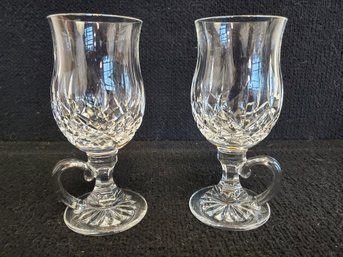 Pair Vintage Waterford Crystal Lismore Irish Coffee Cups