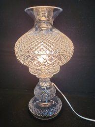 Stunning Vintage Waterford 20' Crystal Alana Hurricane Table Lamp