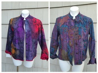 Two Chico Muliti Colored Designer Jackets - Wow!