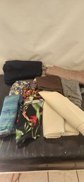 Collection Of Sewing Materials And Fabrics