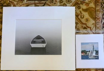 'Fogged In' Signed B&W Photo Print By Daniel Jones / Balboa Island, Newport Beach, CA Signed Matted Print