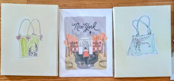 Set Of 3 Illustrated Fashion Inspired Wall Art