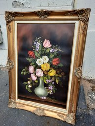 Fine Vintage Still Life Painting Of Floral Bouquet- Well Listed Italian Artist R.rosini