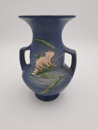 Antique Roseville Blue Freesia Vase No. 122/8'