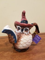 Decorative Ceramic Teapot - Owl