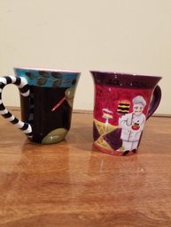 Pair Of Decorative Coffee Mugs