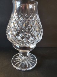 Vintage Waterford Crystal Two Piece Small 6 7/8' Hurricane Candle Lamp