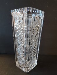 Lovely Vintage Cut Crystal Square Flower Vase
