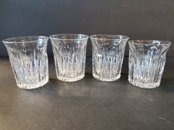 Four Vintage Whiskey Tumblers, American Brilliant Cut Glass
