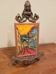 Framed Tiled Art Work With Stand
