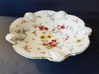 Vintage Rosenthal Florida Footed Floral Porcelain Bowl Dish Moliere Germany