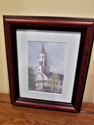 Framed Artwork - St. Peters Church, Spencertown, NY - Signed By Willard Urmer - 10'x12'