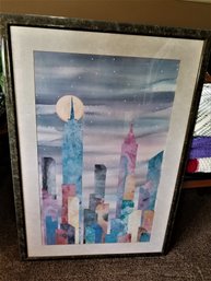 Framed Artwork - City Skyline - 43x29