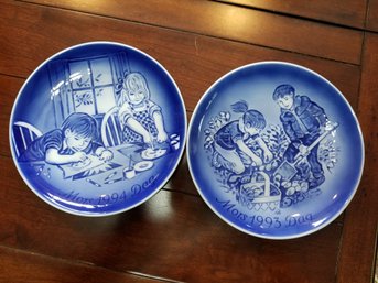 2 Mors Dag Danish Decorative Plates - 8'