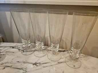 Set Of 4 Pilsner Glasses - 9'