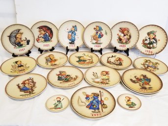 Large Lot Of Vintage HUMMEL Annual Plates - 19 Pieces Included
