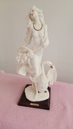 Armani Figure Of A Woman With A Swan And Flowers