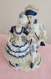 Vintage Porcelain Figure Of A Couple Dancing