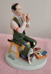 Man Threading A Needle, Danbury Mint Norman Rockwell Figurine