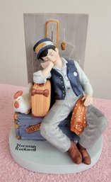 Asleep On The Job,  Danbury Mint Norman Rockwell Figurine