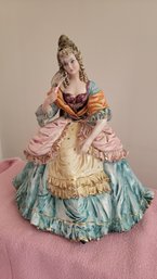 Vintage Capodimonte Figure Of A Seated Woman