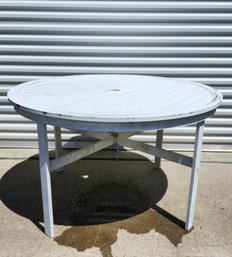 White Aluminum Patio Table
