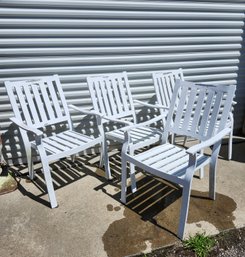 White Aluminum Stacking Patio Chairs