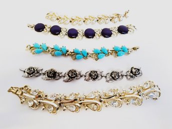 Pretty Assorted Of 5 Women's Vintage Bracelets