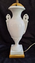 VINTAGE BLANCE DE CHINE NEOCLASSICAL LAMP (NO SHADE)