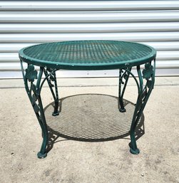 Green Metal Patio Cocktail Or Coffee Table Meadowcraft