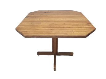 Vintage Octagon Shaped Teak Wood Kitchenette Dining Table