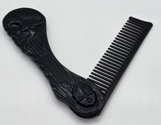 Awesome Metal Folding Skull Comb