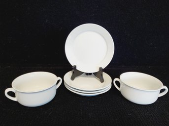 Williams Sonoma Essential White Dinnerware - Soup Bowls & Small Plates