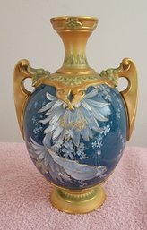 Royal Worcester Twin Handled Urn Form Vase By James Green & Nephew, London