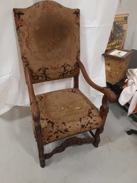 Circa 1900 Carved Throne Chair