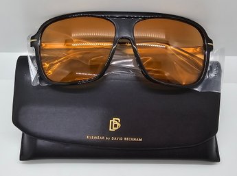 David Beckham Black/Brown Sunglasses With Branded Leather Magnetic Case
