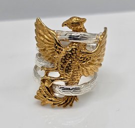 Bali, Yellow Gold Over & Sterling Phoenix Ring